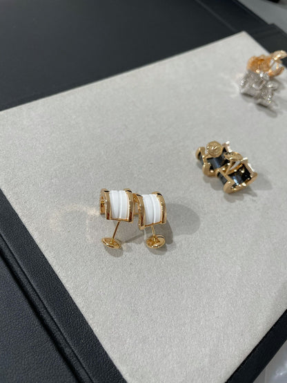 [Super]ZERO 1 PINK GOLD CERAMIC EARRINGS