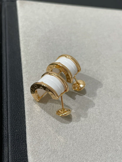 [Super]ZERO 1 PINK GOLD CERAMIC EARRINGS