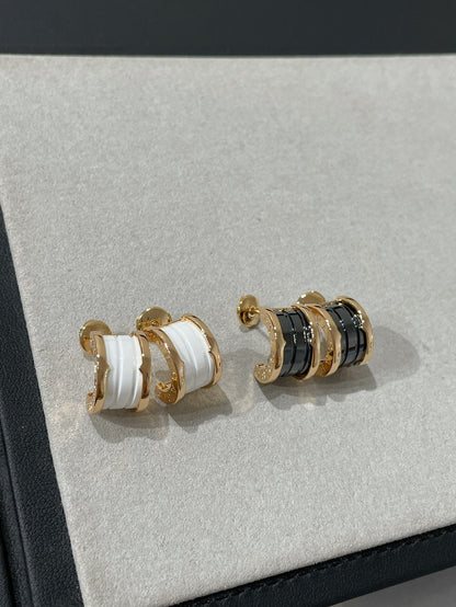 [Super]ZERO 1 PINK GOLD CERAMIC EARRINGS
