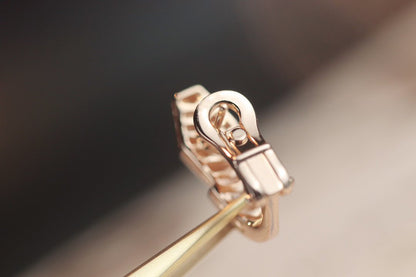 [Super]SERPENT PINK GOLD DIAMOND EARRINGS