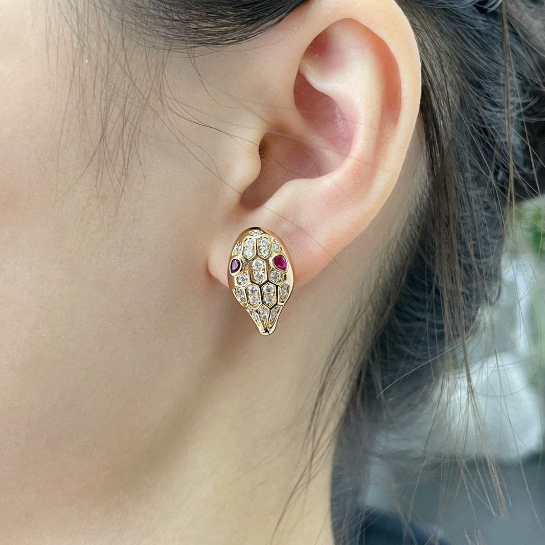 [Super]SERPENT DIAMOND STUD EARRINGS