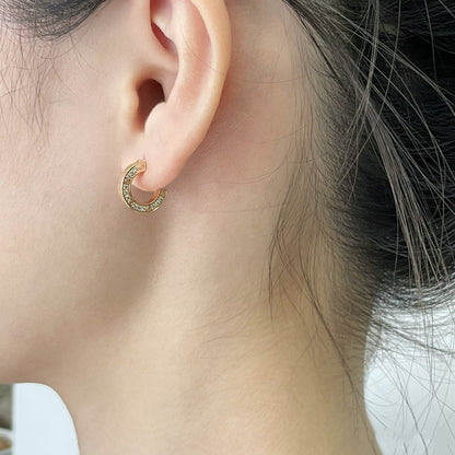 [Super Jewellery]LOVE DIAMOND EARRINGS