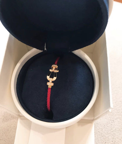 [Super Jewellery]FORCE 10 HALF DIAMOND PINK GOLD RED CORDERI LARGE AND MEDIUM MODEL