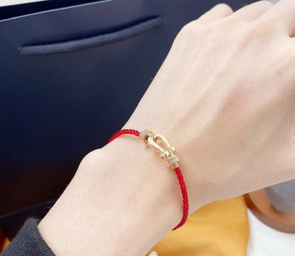 [Super Jewellery]FORCE 10 HALF DIAMOND PINK GOLD RED CORDERI LARGE AND MEDIUM MODEL