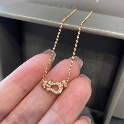 [Super Jewellery]FORCE 10 DIAMOND PINK GOLD NECKLACE MINI MODEL