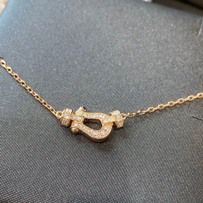 [Super Jewellery]FORCE 10 DIAMOND PINK GOLD NECKLACE MINI MODEL