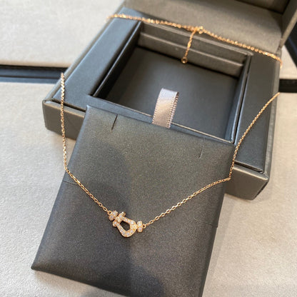 [Super Jewellery]FORCE 10 DIAMOND PINK GOLD NECKLACE MINI MODEL