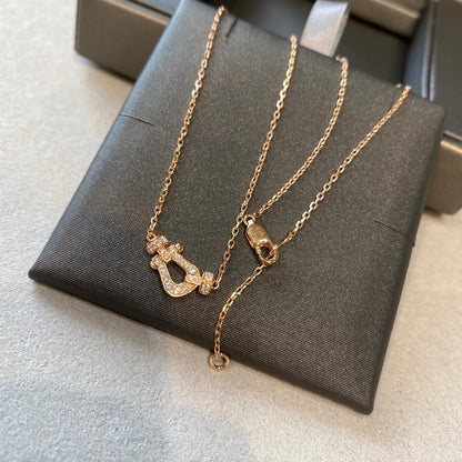 [Super Jewellery]FORCE 10 DIAMOND PINK GOLD NECKLACE MINI MODEL