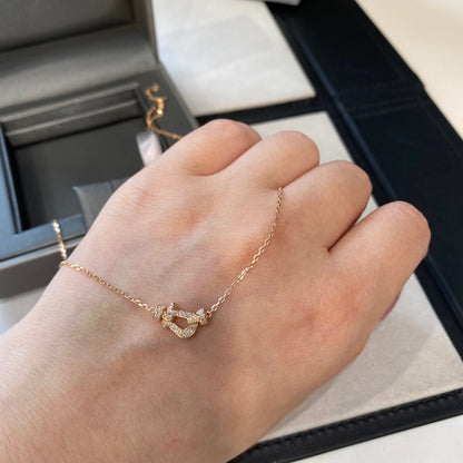 [Super Jewellery]FORCE 10 DIAMOND PINK GOLD NECKLACE MINI MODEL