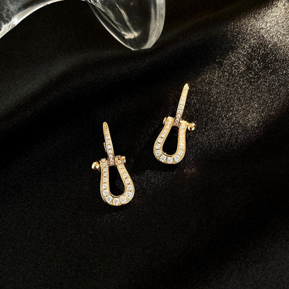 [Super Jewellery]FORCE 10 FULL DIAMOND DROP EARRINGS MEDIUM MODEL
