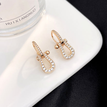[Super Jewellery]FORCE 10 FULL DIAMOND DROP EARRINGS MEDIUM MODEL