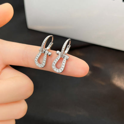 [Super Jewellery]FORCE 10 FULL DIAMOND DROP EARRINGS MEDIUM MODEL