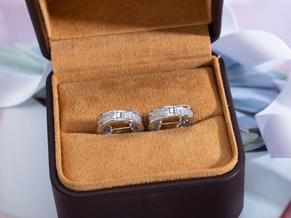 [Super]ZERO 1 MINI SILVER DIAMOND EARRINGS