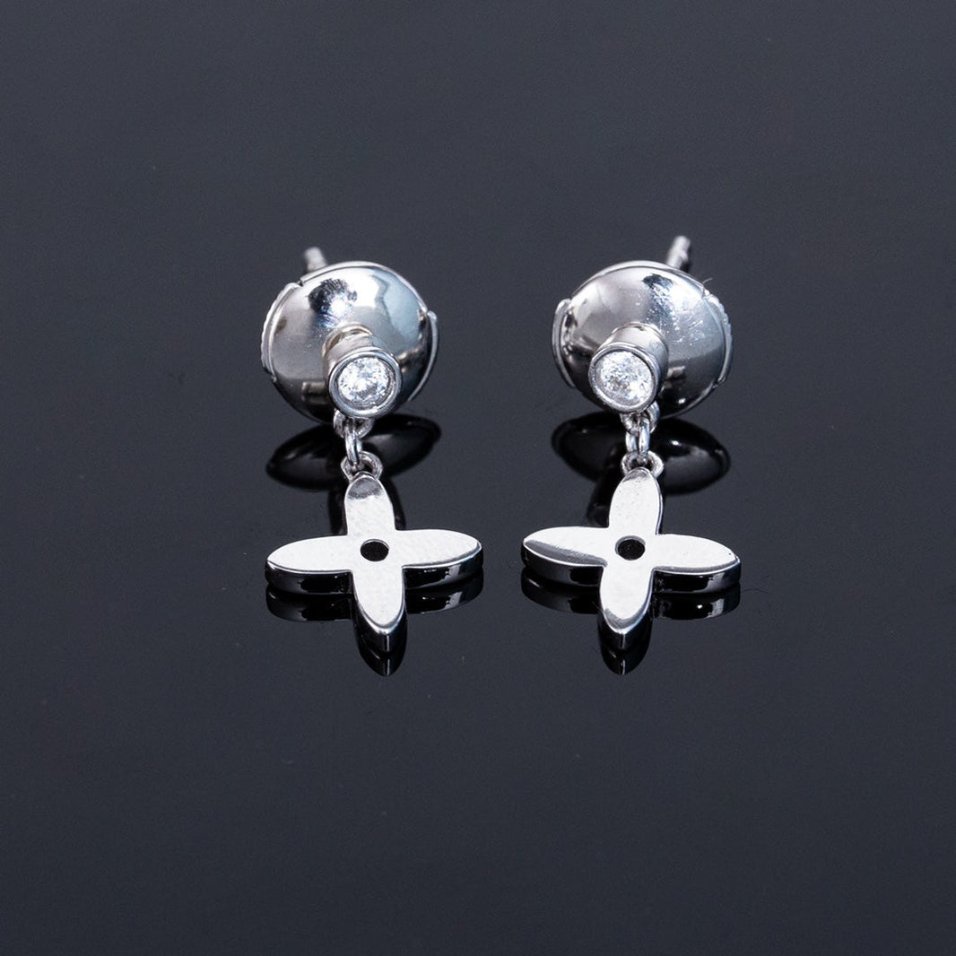 [Super Jewellery]VIDYLLE SILVER DIAMOND MINI DROP EARRINGS