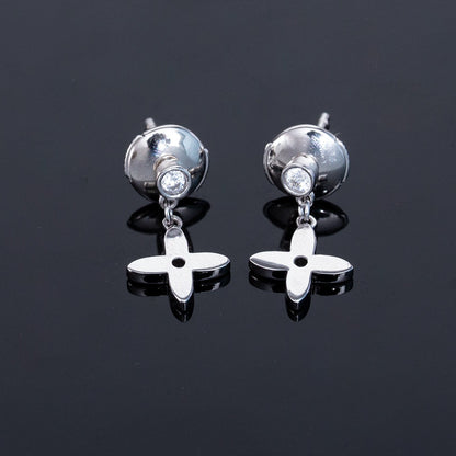 [Super Jewellery]VIDYLLE SILVER DIAMOND MINI DROP EARRINGS