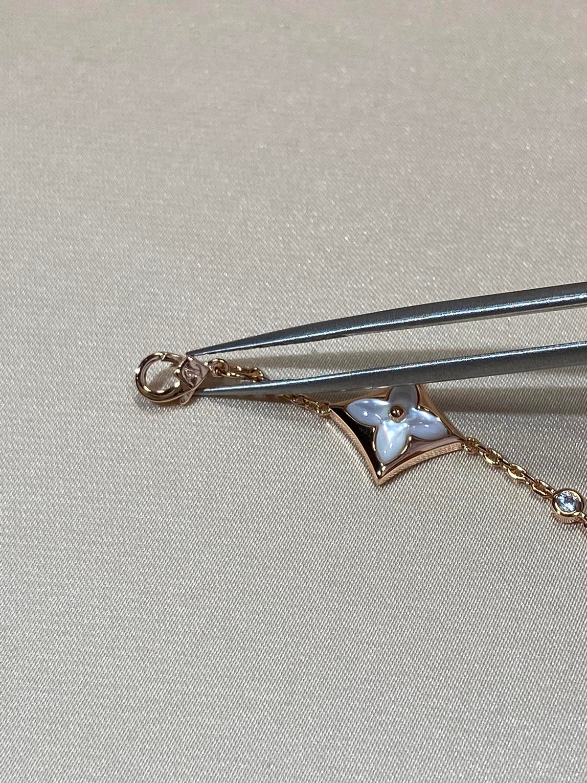 [Super CiCi ]STAR 4 MOTIV PERLMUTT DIAMANT ROSÉGOLD ARMBAND