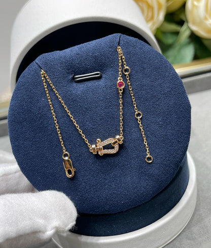 [Super Jewellery]FORCE 10 DIAMOND PINK GOLD NECKLACE