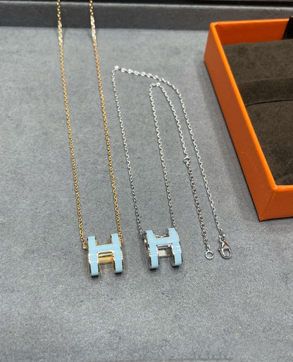 [Super Jewellery]POP H SKY BLUE NECKLACE