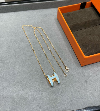 [Super Jewellery]POP H SKY BLUE NECKLACE