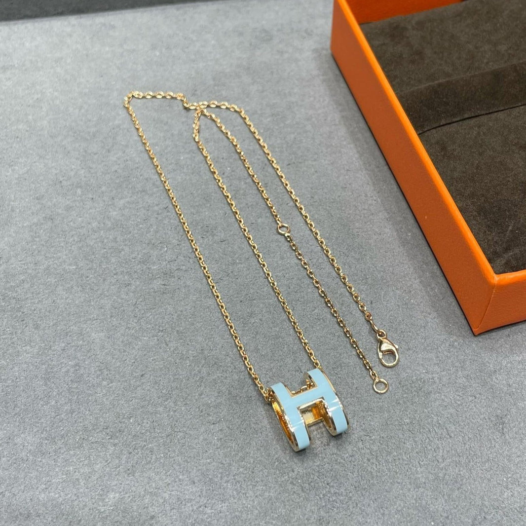 [Super Jewellery]POP H SKY BLUE NECKLACE