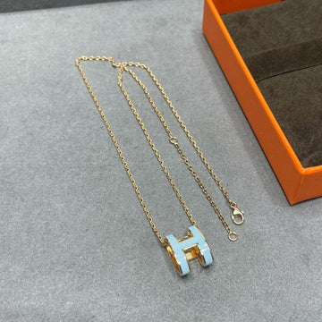 [Super CiCi ]POP H SKY BLUE NECKLACE