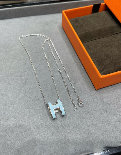 [Super Jewellery]POP H SKY BLUE NECKLACE