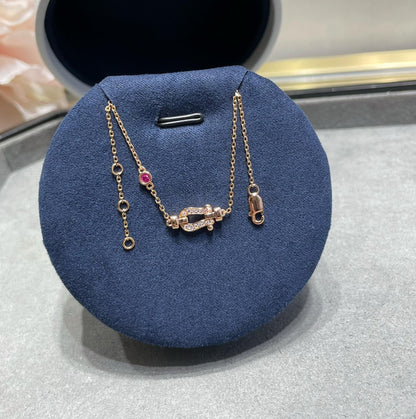 [Super Jewellery]FORCE 10 DIAMOND CHAIN LINK PINK GOLD BRACELET