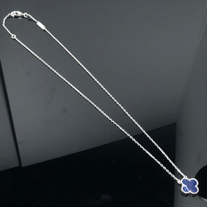 [Super Jewellery]CLOVER PIETERSITE SILVER LONG NECKLACE