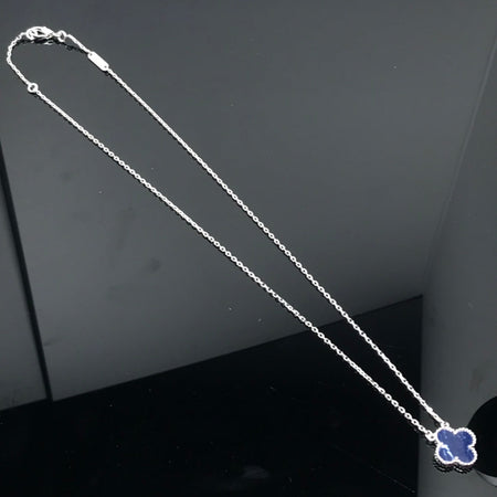 [Super Jewellery]CLOVER PIETERSITE SILVER LONG NECKLACE