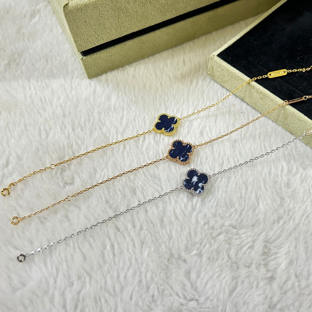 [Super Jewellery]CLOVER 1 MOTIF PIETERSITE BRACELET