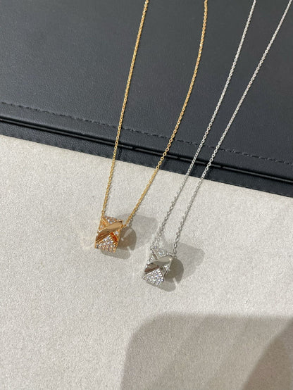 [Super Jewellery]LIENS EVIDENCE DIAMOND PAVED NECKLACE