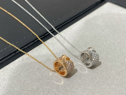 [Super Jewellery]LIENS EVIDENCE DIAMOND PAVED NECKLACE