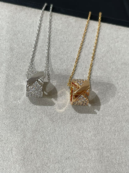 [Super Jewellery]LIENS EVIDENCE DIAMOND PAVED NECKLACE