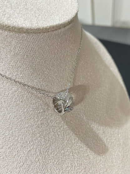 [Super Jewellery]LIENS EVIDENCE DIAMOND PAVED NECKLACE