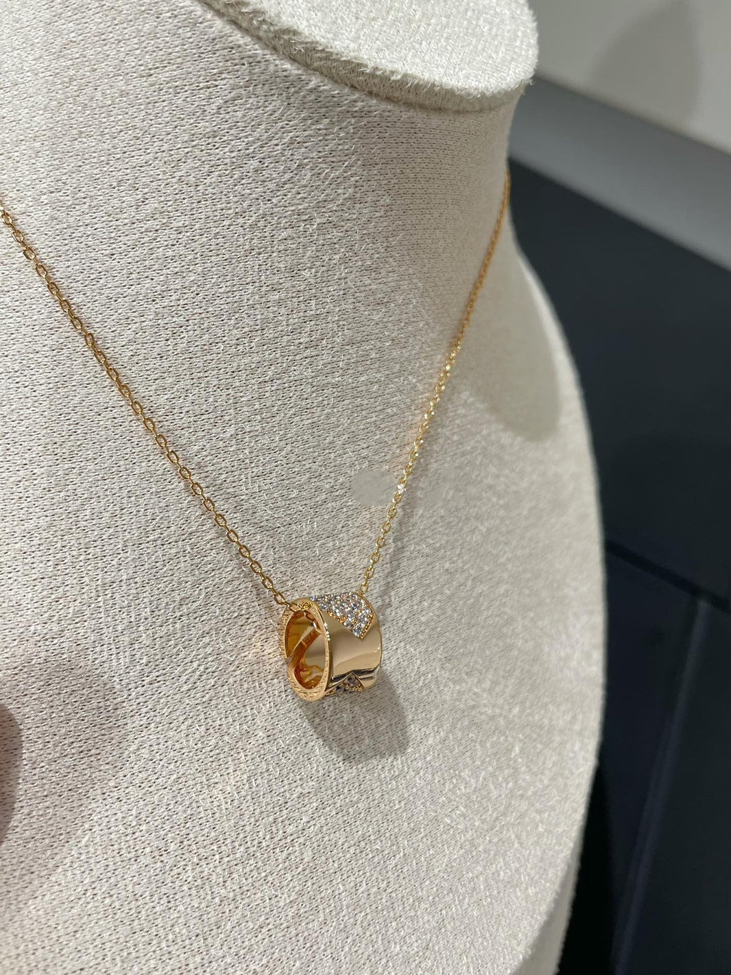 [Super Jewellery]LIENS EVIDENCE DIAMOND PAVED NECKLACE