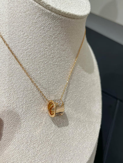 [Super Jewellery]LIENS EVIDENCE DIAMOND PAVED NECKLACE
