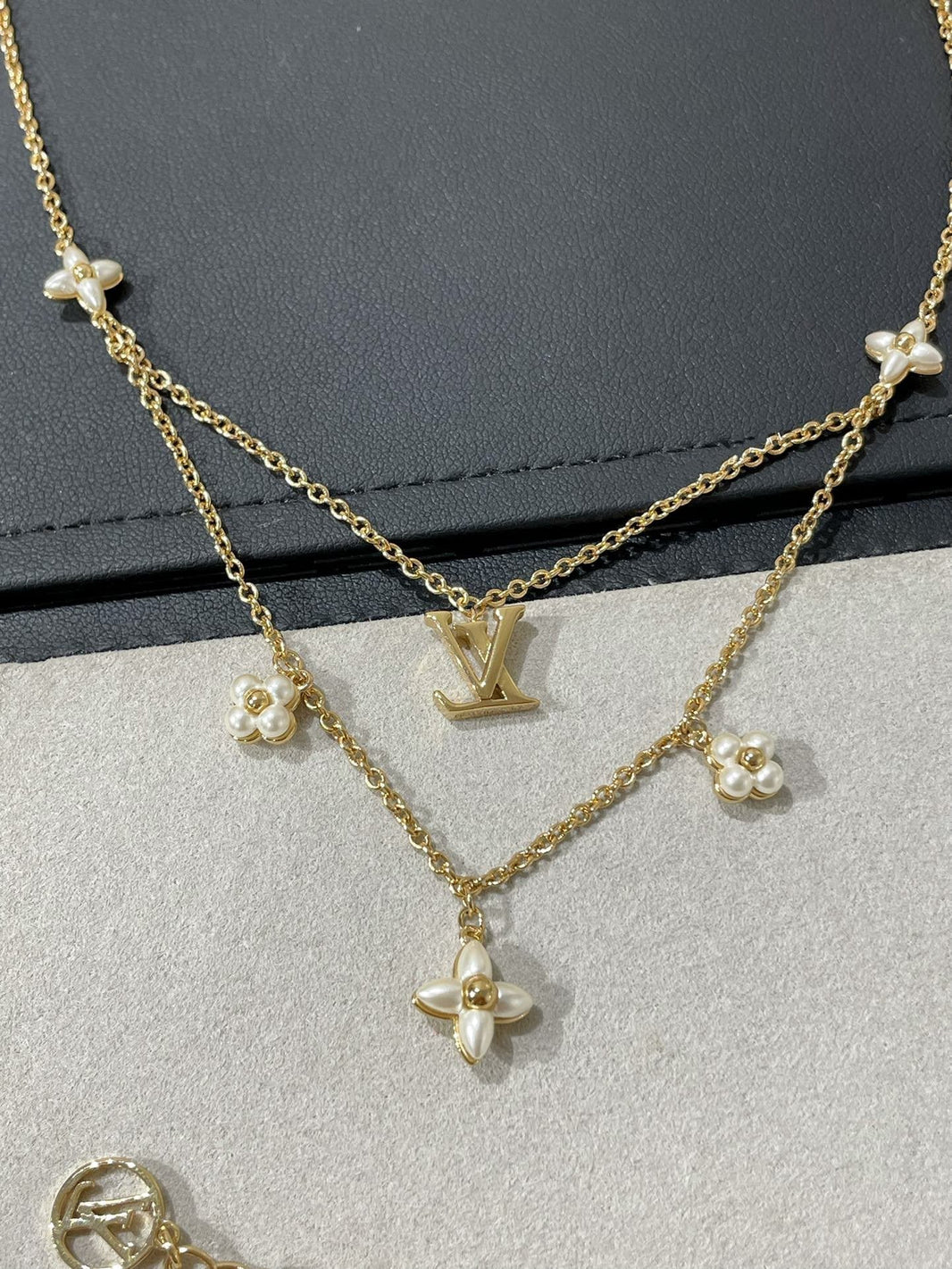 [Super Jewellery]FLOWERGRAM GOLD MOP DOUBLE ROW NECKLACE