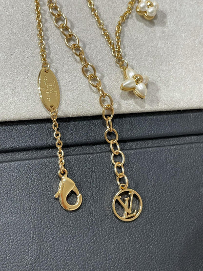 [Super Jewellery]FLOWERGRAM GOLD MOP DOUBLE ROW NECKLACE