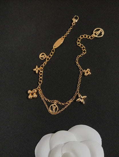[Super Jewellery]BLOOMING PINK GOLD MOP BRACELET