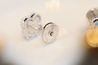 [Super Jewellery]CLOVER MINI TURQUOISE SILVER STUD EARRINGS