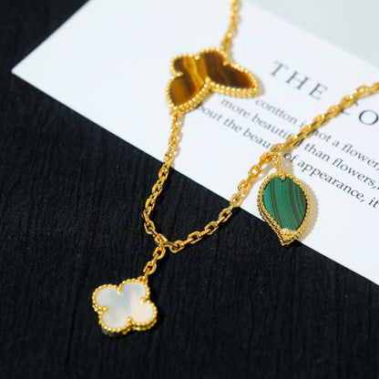 [Super Jewellery]LUCKY SPRING 5 MOTIF GOLD BRACELET