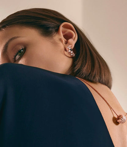 [Super Jewellery]BEE LOVE DIAMOND HOOP EARRINGS
