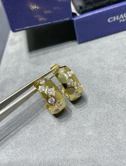 [Super Jewellery]BEE LOVE DIAMOND HOOP EARRINGS