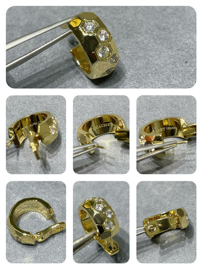 [Super Jewellery]BEE LOVE DIAMOND HOOP EARRINGS