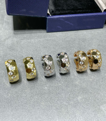 [Super Jewellery]BEE LOVE DIAMOND HOOP EARRINGS