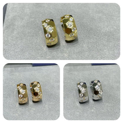 [Super Jewellery]BEE LOVE DIAMOND HOOP EARRINGS