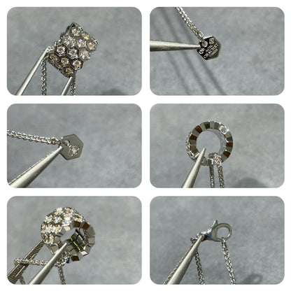 [Super Jewellery]BEE LOVE DIAMOND PAVED 3 ROW NECKLACE