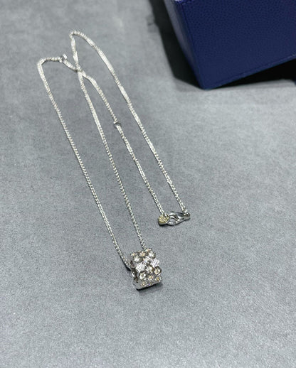 [Super Jewellery]BEE LOVE DIAMOND PAVED 3 ROW NECKLACE