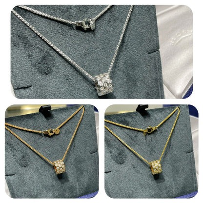 [Super Jewellery]BEE LOVE DIAMOND PAVED 3 ROW NECKLACE