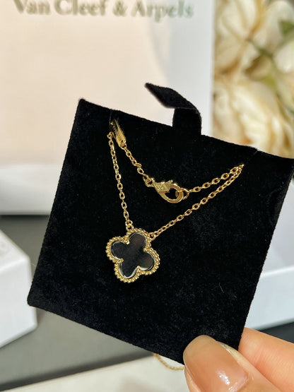 [Super Jewellery]CLOVER ROCK CRYSTAL ROSE GOLD NECKLACE